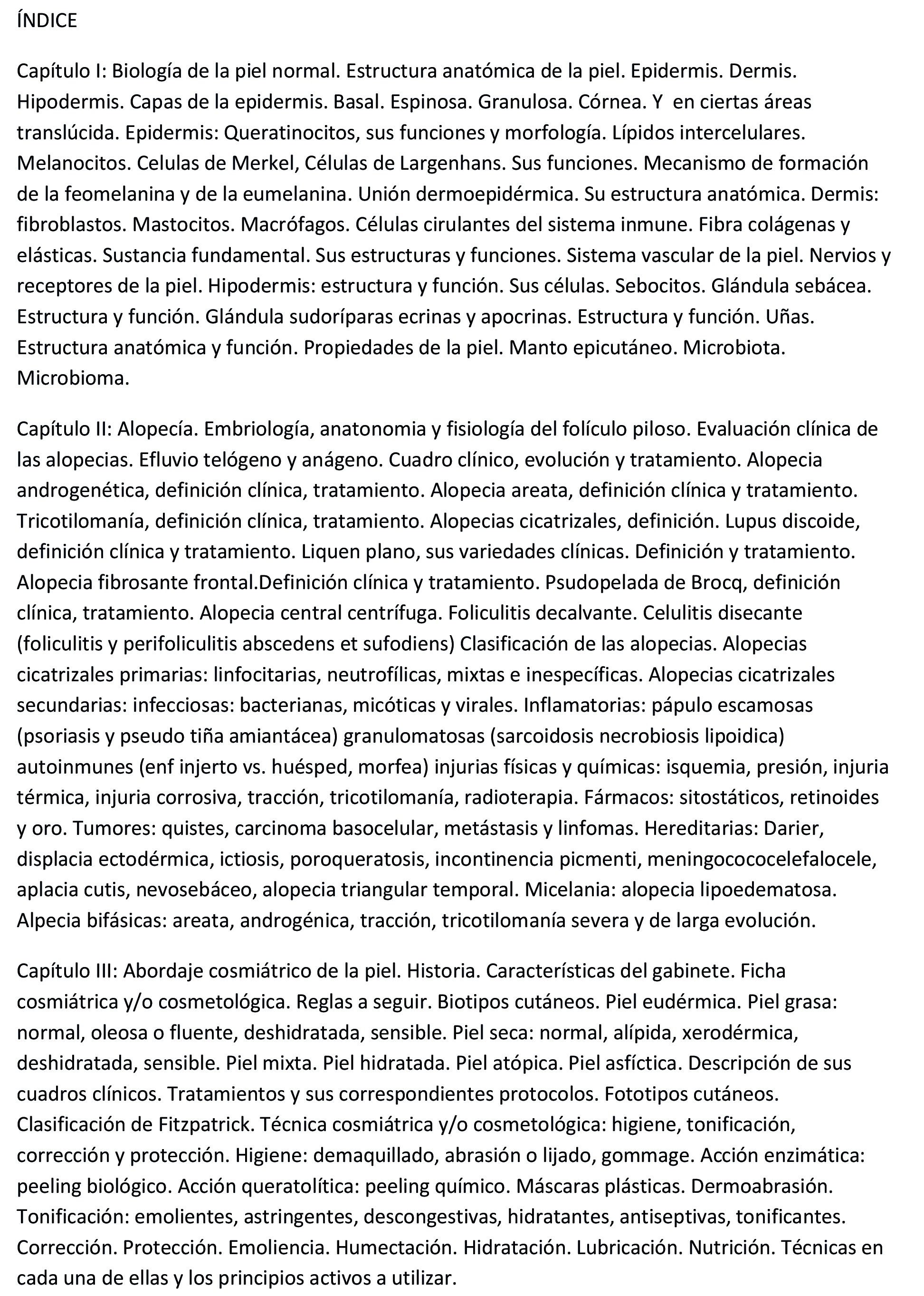 Índice Dermato Estética Integrada página 1